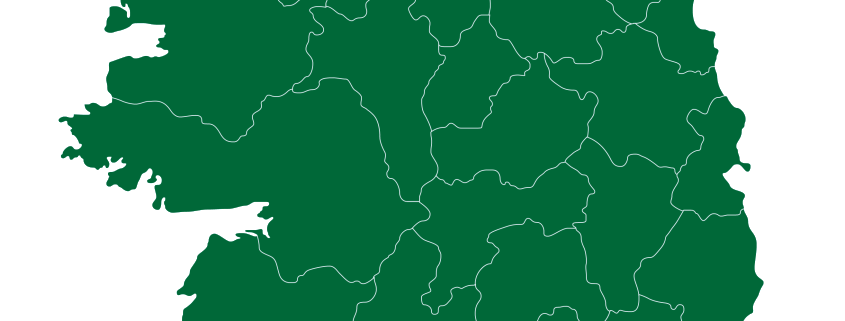 Clothes for Cash Map of Kerry and Cork