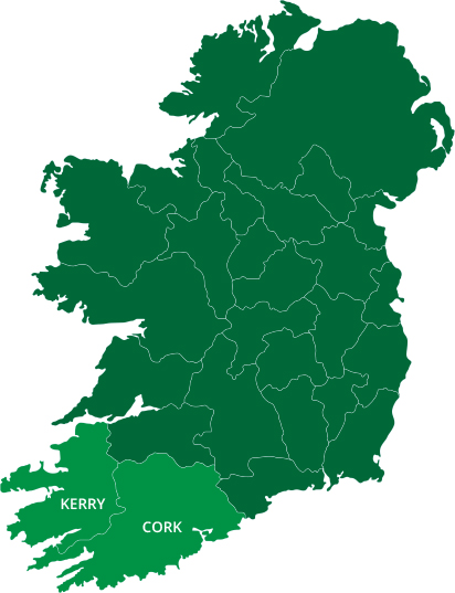 Clothes for Cash Map of Ireland